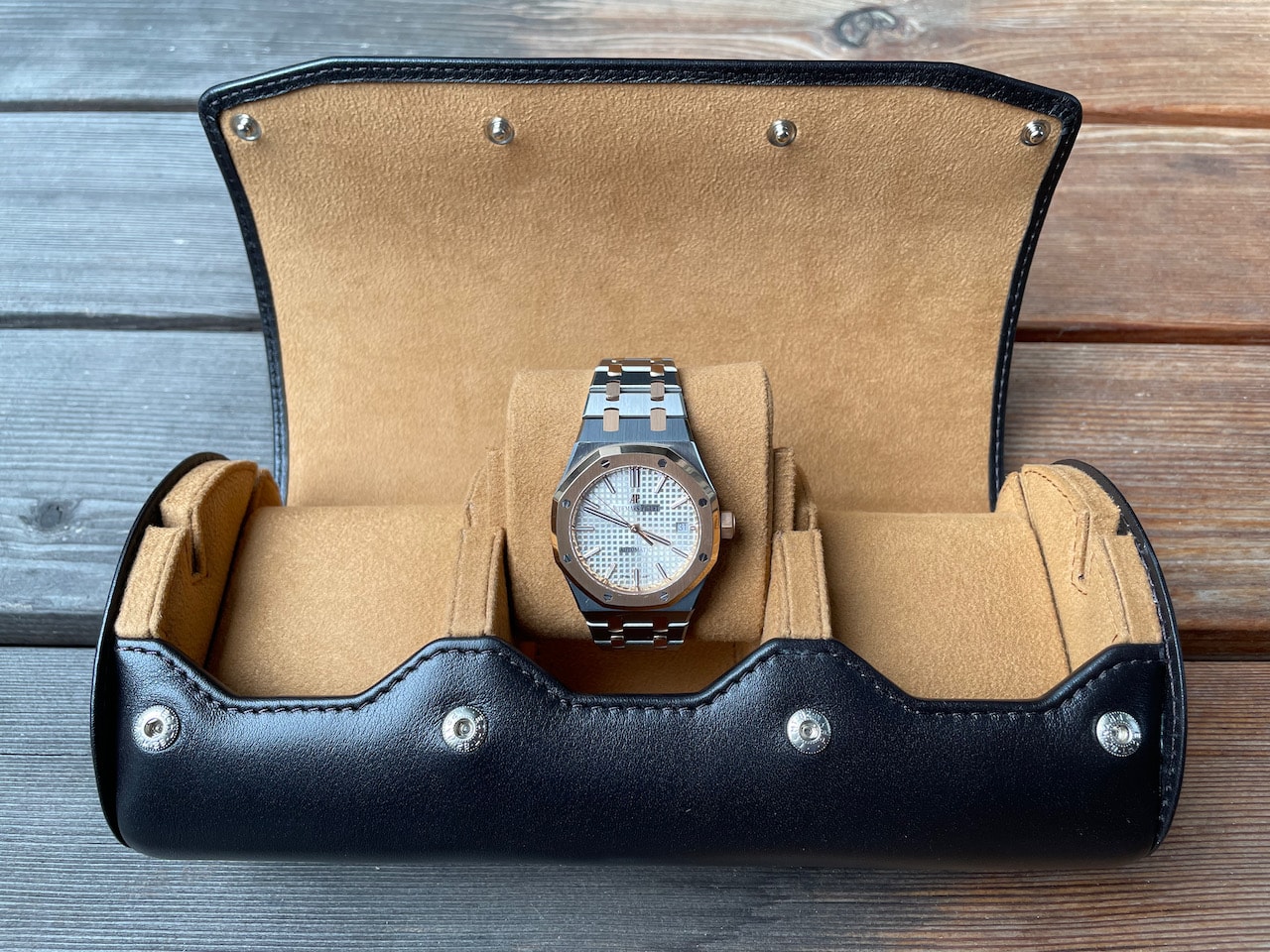 Carapaz Leather Case for Three Watches