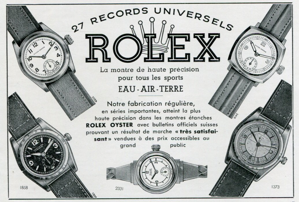 Rolex-Werbeinserat von 1936