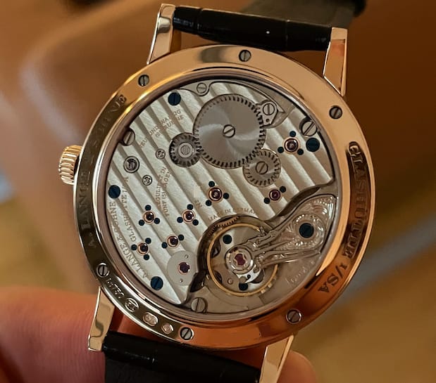 A. Lange & Söhne 1815 Auf/Ab view of the movement