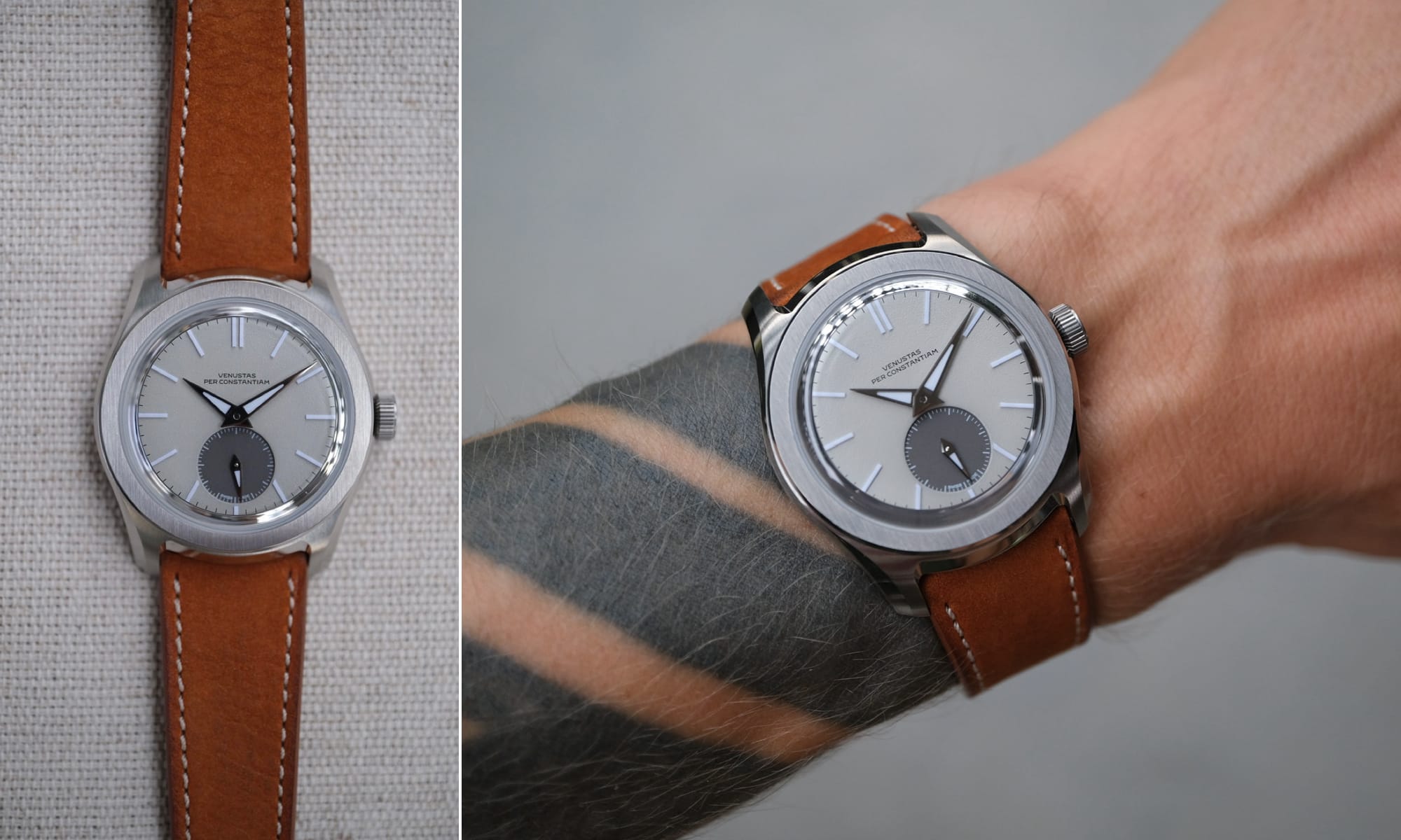 VPC Type 37HW Dove Grey on leather strap