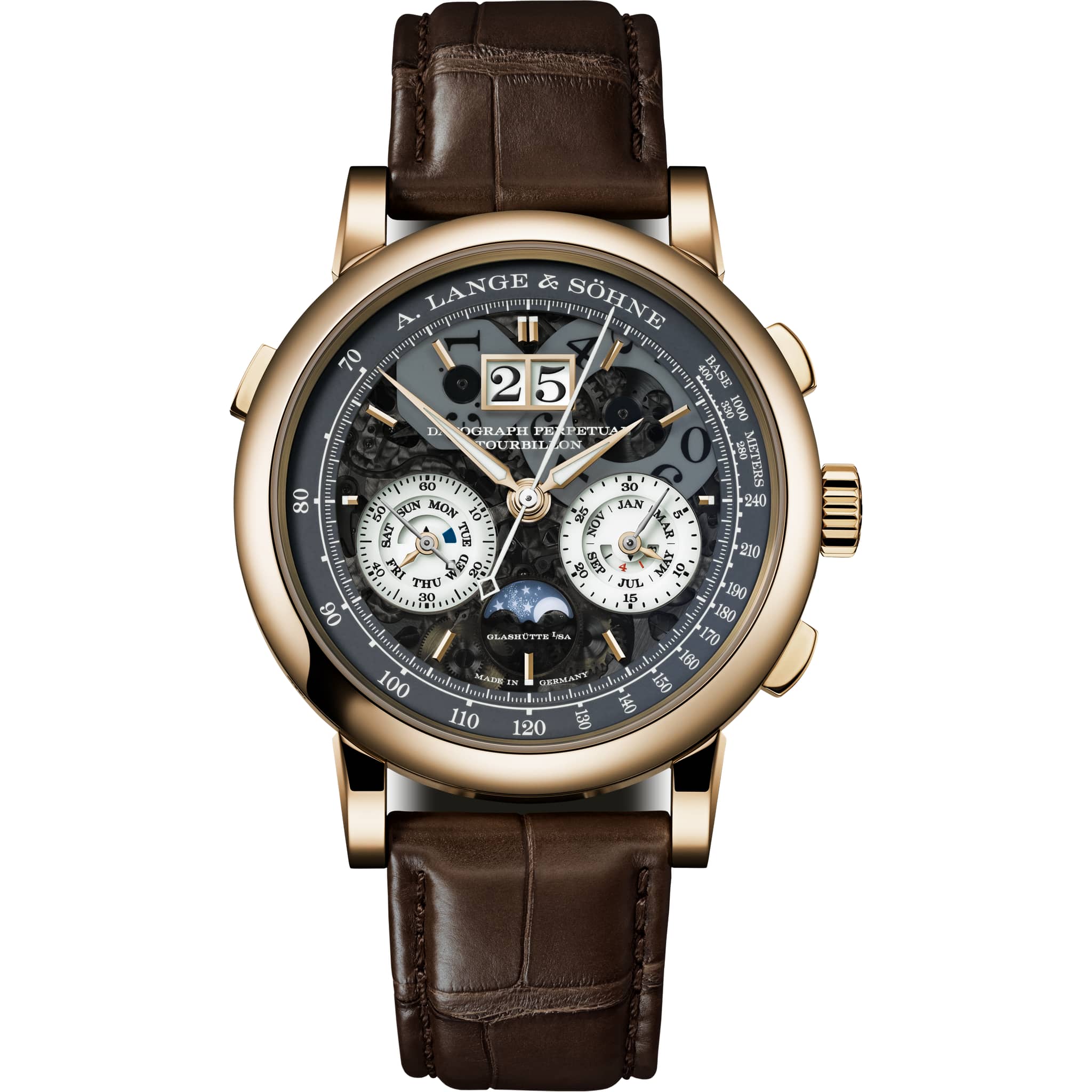 
          A. Lange & Söhne Datograph Perpetual Tourbillon Honeygold “Lumen”, 18 carat Honeygold (Ref. 740.055FE)
        