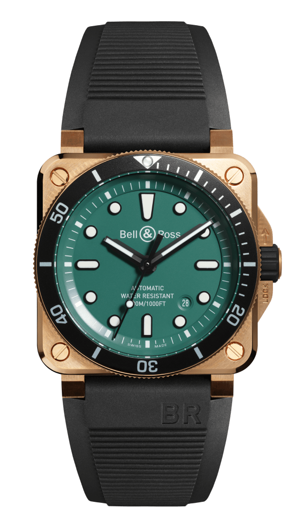 
          Bell & Ross BR 03-92 Diver Black & Green Bronze, Limited 999 pieces (Ref. BR0392-D-LT-BR/SRB)
        