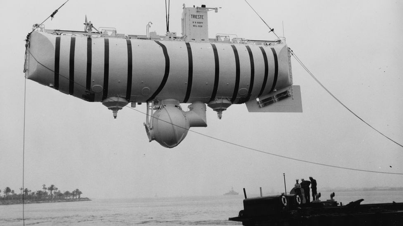 Bathyscaphe Trieste US Navy 1950s