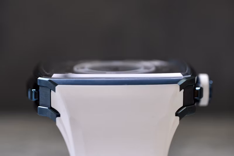 Close up shot of the dial of the Hautlence Vagabonde Tourbillon Series 3