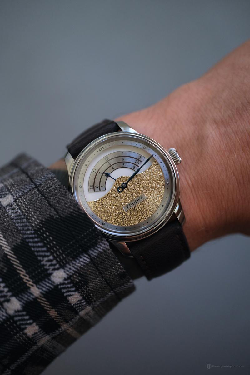 Wrist shot of the Kudoke 3 Gold Flakes