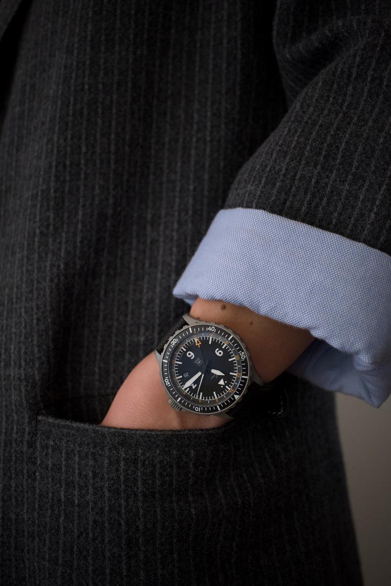 Laco Hamburg GMT DIN 8330 on 14.5 cm wrist