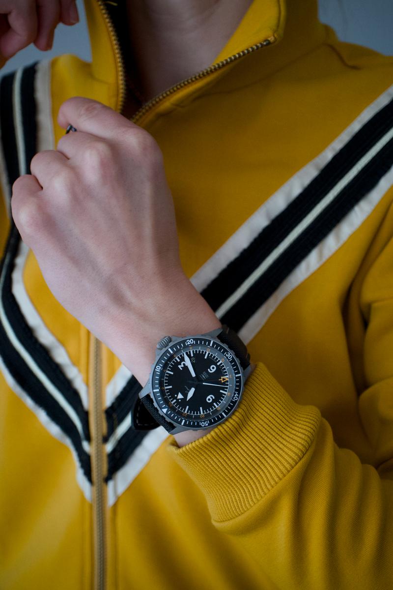 Laco Hamburg GMT DIN 8330 on 14.5 cm wrist