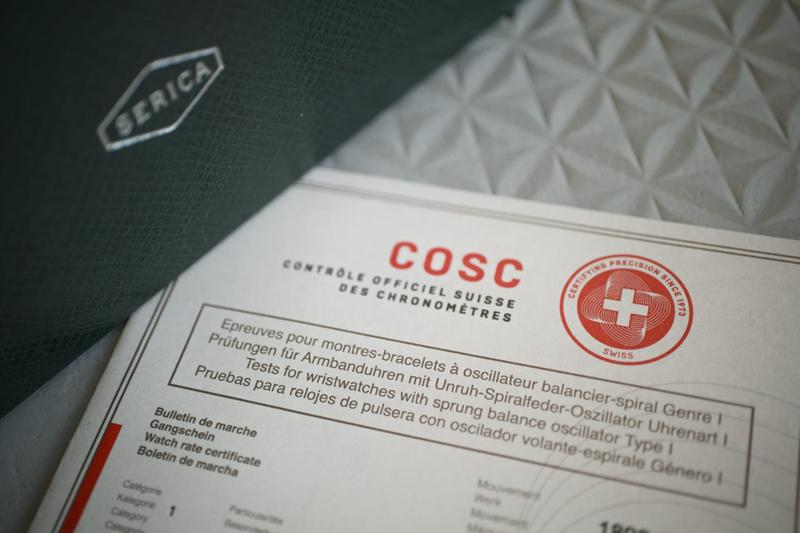 COSC certificate of the Serica 6190 Field Chronometer