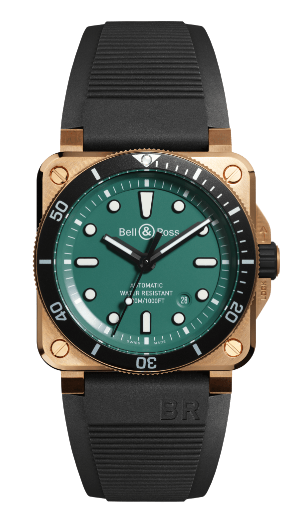 Bell & Ross BR 03-92 Diver Black & Green Bronze, Limited 999 pieces (Ref. BR0392-D-LT-BR/SRB)