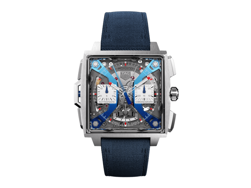 TAG Heuer Monaco Split-Seconds Chronograph (Blue), Titanium, 41 mm (Ref. CBW2182.FC8339)