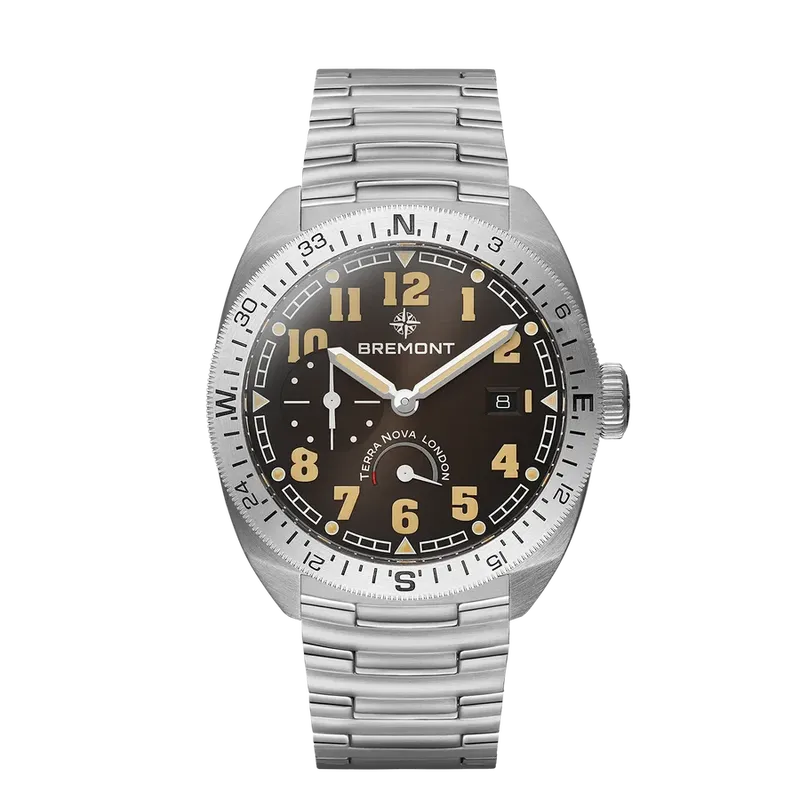 Bremont Terra Nova 40.5 Turning Bezel Power Reserve, dark dial (Ref. TN40-PWR-SS-BK-B)